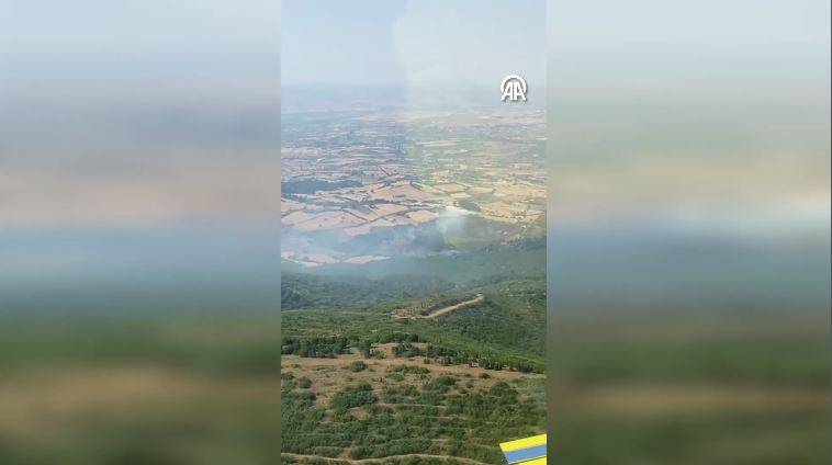 Balıkesir'de orman yangını! Karadan ve havadan müdahale ediliyor 9